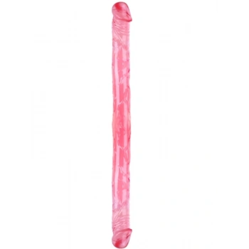 Nevamel® Çift Taraflı Esnek Dildo 34 Cm – Gerçekçi Dokulu Kırmızı Renk