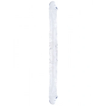Nevamel® Çift Taraflı Esnek Dildo 34 Cm – Gerçekçi Dokulu Şeffaf Renk