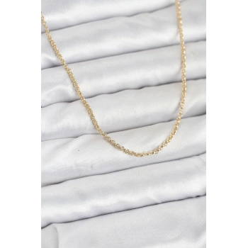Nevamel® CM 14K Gold Renk Halka Model 60 cm Kadın Kolye 5886