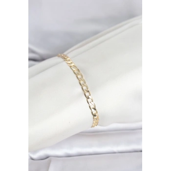 Nevamel® CM 14K Gold Renk Halka Zincir Model Kadın Bileklik 5886
