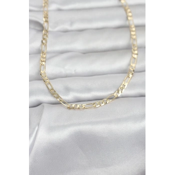 Nevamel® CM 14K Gold Renk Kuşgözü Zincir Model 60 cm Kadın Kolye 5886