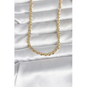 Nevamel® CM 14K Gold Renk Zincir Model 60 cm Kadın Kolye 5886