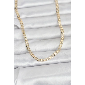 Nevamel® CM 14K Gold Renk Zincir Model 60 cm Kadın Kolye 5886