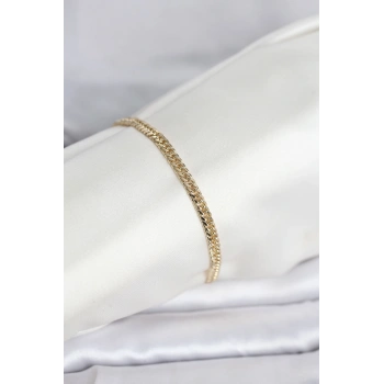 Nevamel® CM 14K Gold Renk Zincir Model Kadın Bileklik 5886