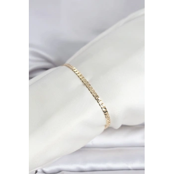 Nevamel® CM 14K Gold Renk Zincirli Model Kadın Bileklik 5886
