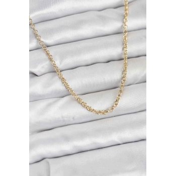 Nevamel® CM Gold Renk Pirinç Halkalı Model Kadın Kolye 5886