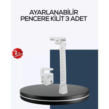 Nevamel® Çocuk Güvenliği İçin Cam Pencere Kilidi 3 Adet
