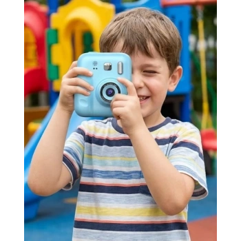 Nevamel® Çocuklar İçin Fotoğraf Makinesi Baskı Özellikli 4 Kağıt Rulo Hediyeli