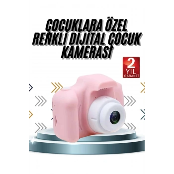 Nevamel Çocuklara Özel Fotoğraf Ve Video Çeken Mini Çok Renkli Fotoğraf Makinesi