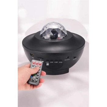 Nevamel Çocuklara Özel Şarjlı Bluetooth Hoparlör Parti Led Lambası Yıldızlı Projeksiyon