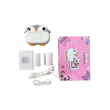 Nevamel Çocuklara Özel Şirin Tasarımlı Mini Fotoğraf Yazıcısı 3 Adet Rulo Hediyeli