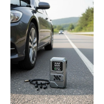 Nevamel® Çok Fonksiyonlu Akü Takviye ve Taşınabilir Hava Kompresörü