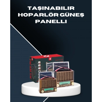 Nevamel® Çok Fonksiyonlu Solar Radyo Bluetooth USB SD Kartlı Taşınabilir Hoparlör