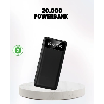 Nevamel Çoklu Güvenlik Korumalı 20.000 mAh Powerbank Fener Özellikli