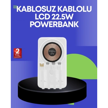 Nevamel® Çoklu Kablo Çıkışlı Taşınabilir Powerbank Kompakt Tasarım
