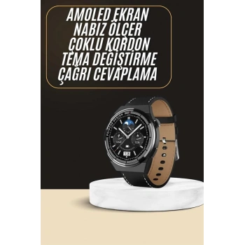 Nevamel Çoklu Kordon Hediyeli Akıllı Saat Çağrı Cevaplama Müzik Dinleme Dokunmatik Ekran