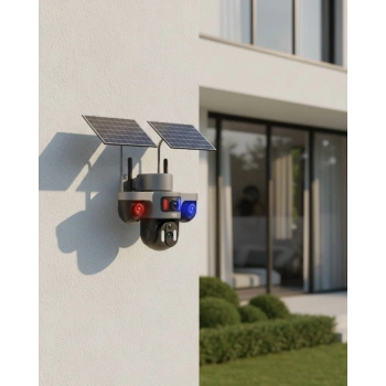 Nevamel® Çoklu Lensli 9MP Solar Güvenlik Kamerası 4G SIM Kart Destekli