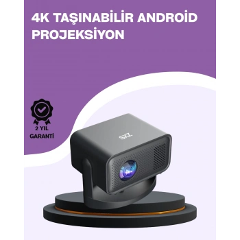 Nevamel Dahili Hoparlörlü ve Uzun Ömürlü LED Lambalı Akıllı Projektör