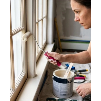 Nevamel® Dar Alan Boyama Rulosu 10 Cm Boya Fırça Seti 6 Adet Yedek Rulo Hediyeli