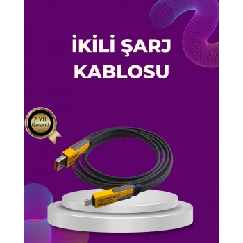 Nevamel Dayanıklı 4’ü 1 Arada Çok Fonksiyonlu Hızlı Şarj Veri Kablosu