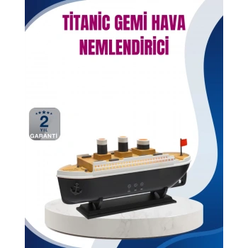 Nevamel® Dekoratif Gemi Modeli 7 Renk Işıklı Hava Nemlendirici ve Oda Kokusu Difüzörü