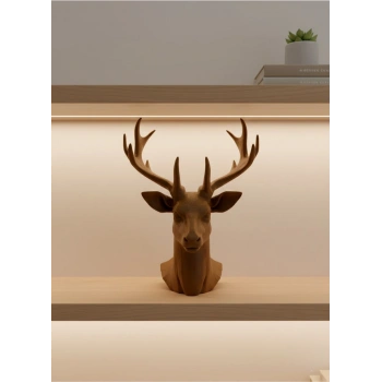 Nevamel® Dekoratif Kahverengi Geyik Biblo Salon ve Raf Dekoru