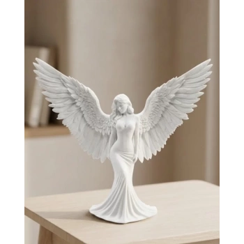Nevamel® Dekoratif Melek İnsan Figürlü 3D Heykel Biblo Modern Ev Dekoru