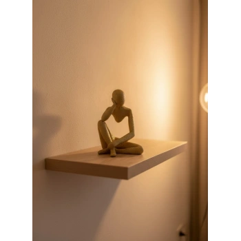 Nevamel® Dekoratif Sarı İnsan Figürü Modern Masa ve Raf Süsü