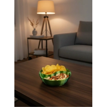 Nevamel® Dekoratif Yeşil Çerezlik Kase 4’lü Set 3x12 cm