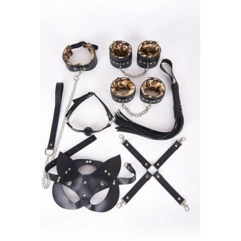 Nevamel® Deri Harness Leopar Set