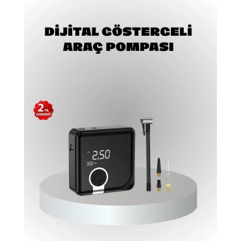 Nevamel® Dijital Ekranlı Şarjlı Hava Kompresörü 150 PSI Güçlü Motorlu