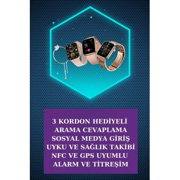 Nevamel® Dijital Göstergeli Powerbank Bluetooth Kulaklık ve Yeni Nesil Amoled Ekran Akıllı Saat