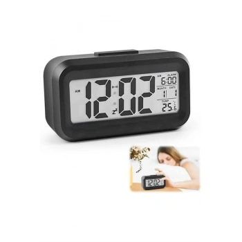 Nevamel Dijital Işıklı Alarmlı Çalışma Masası Ekran Pilli Çalar Saat