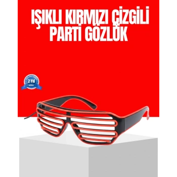 Nevamel® Dikkat Çeken Tasarımlı LED Işıklı Eğlence Gözlüğü
