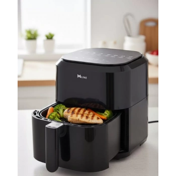 Nevamel® Dokunmatik Kontrollü 4L Yağsız Sıcak Hava Fritözü 1360W