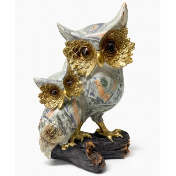 Nevamel® Dolar Baskılı Özel Tasarım İkili Polyester Baykuş