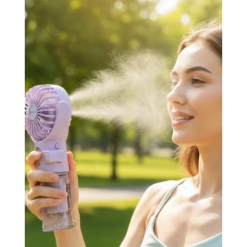 Nevamel® Dönen Su Sisli El Fanı – 4 Kademeli Rüzgar Şeffaf Su Haznesi Sessiz Çalışma