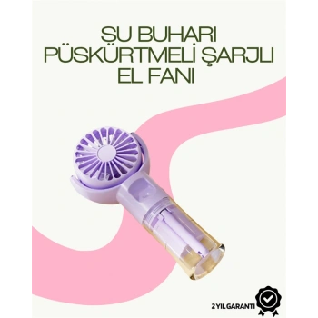 Nevamel Dönen Su Sisli El Fanı – 4 Kademeli Rüzgar Şeffaf Su Haznesi Sessiz Çalışma