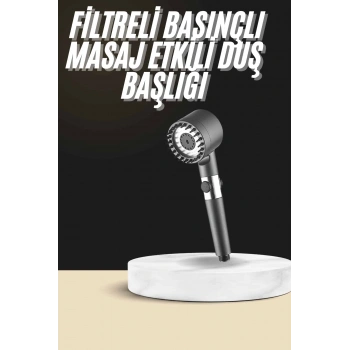 Nevamel Duş Başlığı Profesyonel Masaj Başlıklı 3 Modlu Yeni Nesil Masaj Uçlu Su Tasarruflu