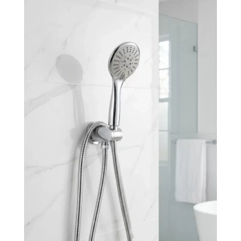 Nevamel® Duş Başlığı Seti Spiral Hortum Hareketli El Duşu Tutacağı Kirece Dayanıklı Tasarım