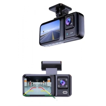 Nevamel DVR Araç İçi Kamera Ön ve İç Kamera 2 İnç Ekranlı Çift Kamera