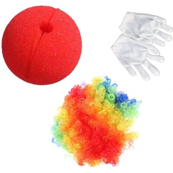 Nevamel Eğlenceli Parti Rengarenk Palyaço Seti 3 Parça