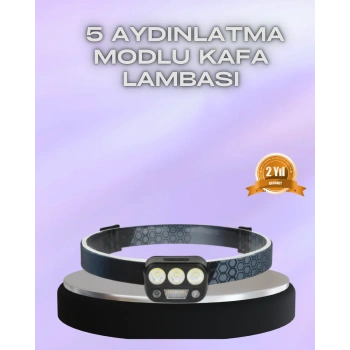 Nevamel® El Hareket Sensörlü LED Kafa Feneri 5 Mod Ayarlanabilir