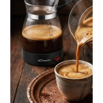 Nevamel® Elektrikli Cam Türk Kahvesi Makinesi 0.5 Litre 650W Kahve Yapma Makinesi