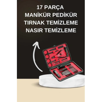 Nevamel Elektrikli Manikür Pedikür Seti İkili Set 17 Parça Tırnak Bakımı Nasır Temizleme Tırnak Şekillendirme