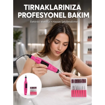 Nevamel® Elektrikli Profesyonel Manikür Pedikür Seti Değiştirilebilir Başlık Seçeneği Yeni Nesil