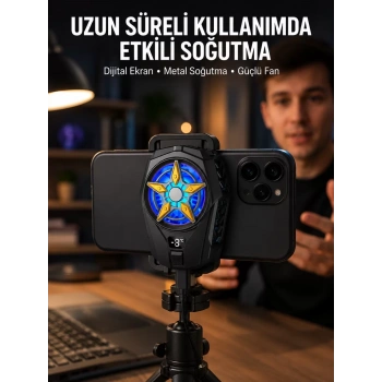 Nevamel® Ergonomik Telefon Soğutucu – 2 Hız Ayarı Hafif ve Taşınabilir Yeni Nesil