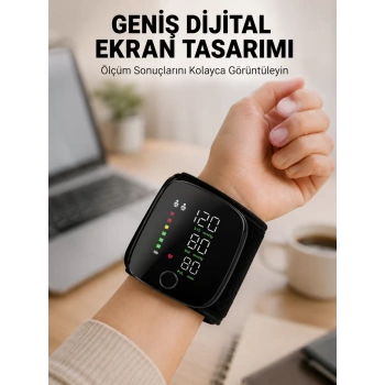 Nevamel® Evde Günlük Kullanıma Uygun Şarjlı Bilekten Tansiyon Ölçüm Cihazı