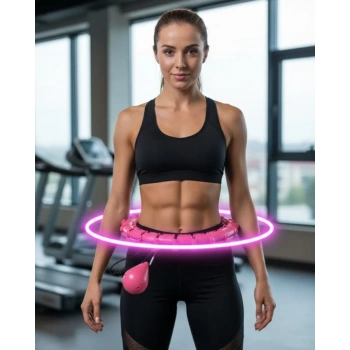 Nevamel® Evde Spor İçin Akıllı Hula Hoop Çemberi Bel İnceltici Mor