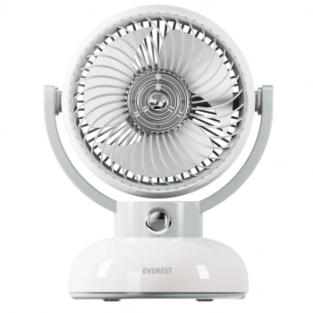 Nevamel® EVEREST EFN12 KREM 3 Kademeli Hız Masaüstü Kullanım Taşınabilir Dahili 1200mAh Bataryalı USB Şarj Girişli Vantilatör(1923)